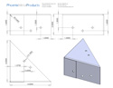 Dimensioned drawing of custom bracket